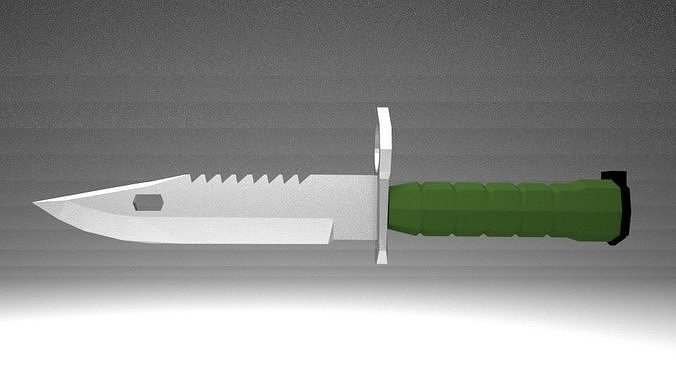 1208 tris Bayonet Knife  Free 3D print model