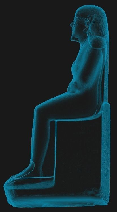 3D model of an egyptian statue from the Berlin Museum 3D print model_2
