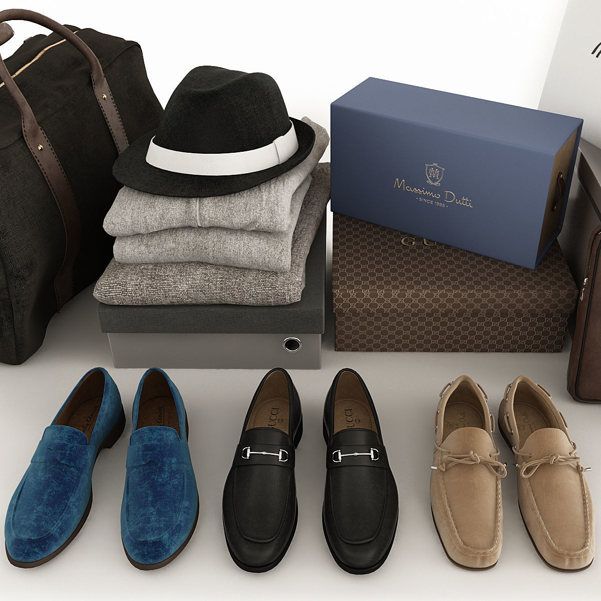 Collection of Clothes 9set 3D model_22