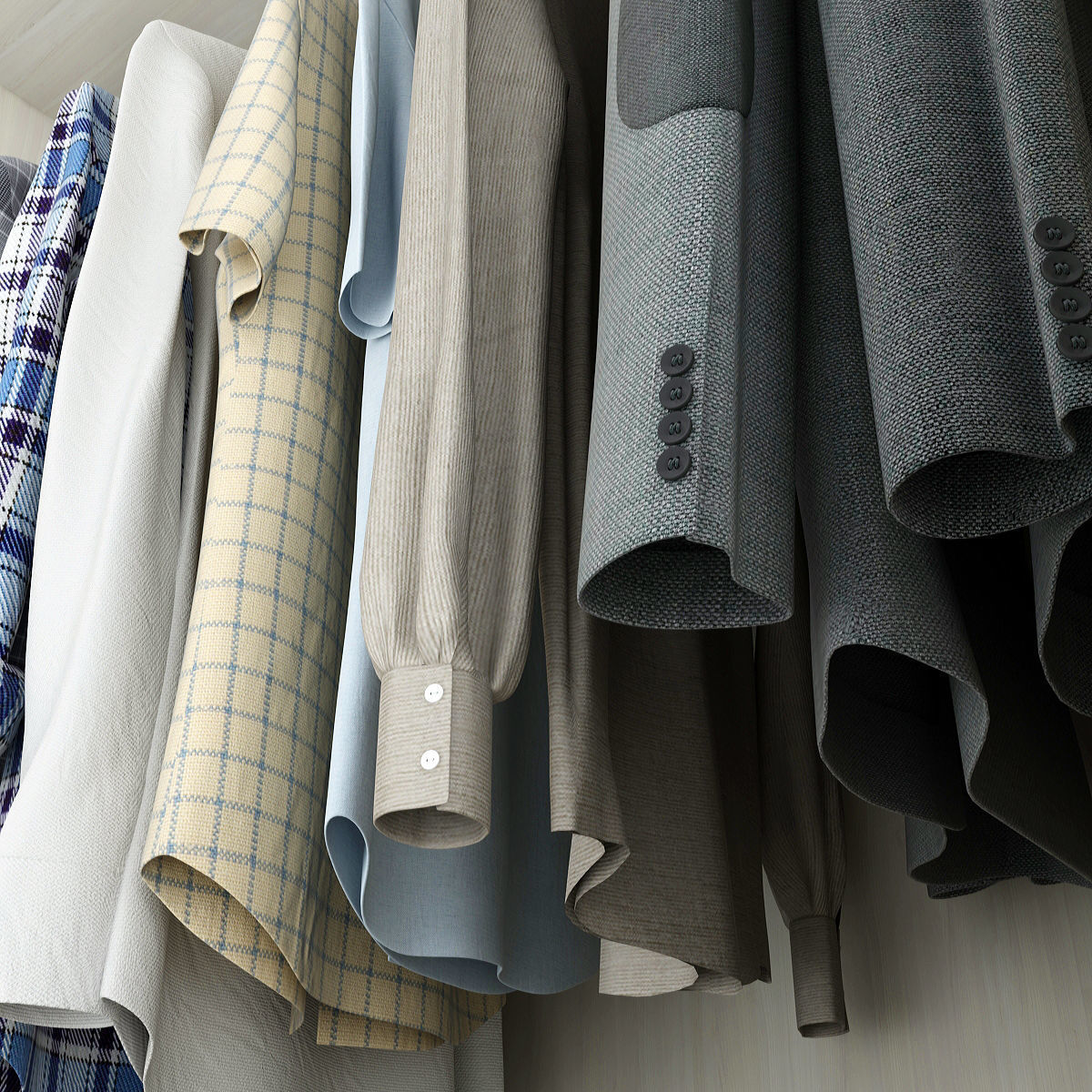 Collection of Clothes 9set 3D model_53