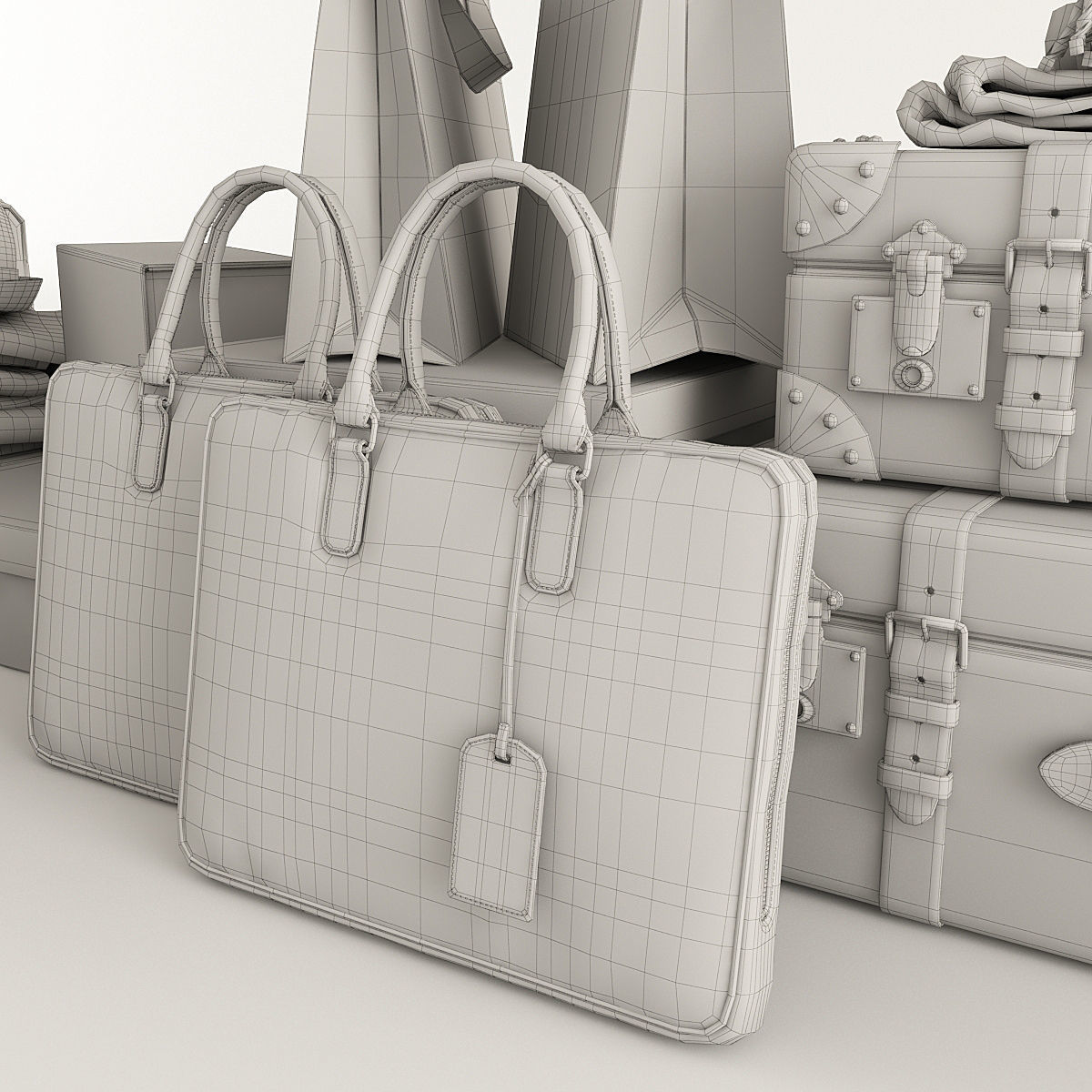 Collection of Clothes 9set 3D model_29