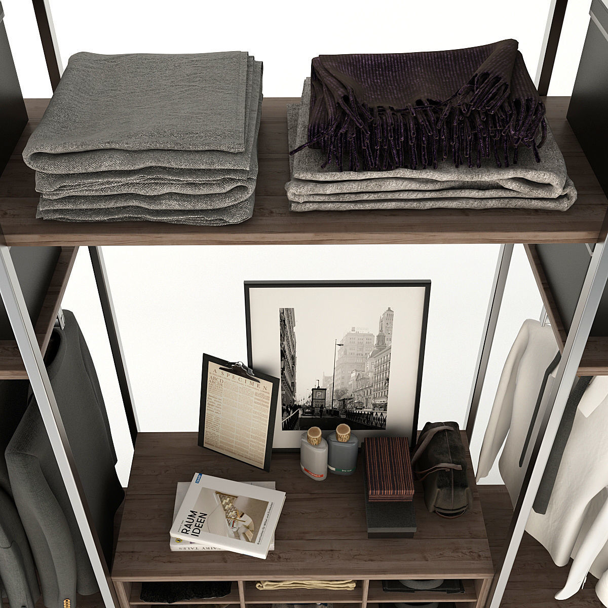 Collection of Clothes 9set 3D model_37