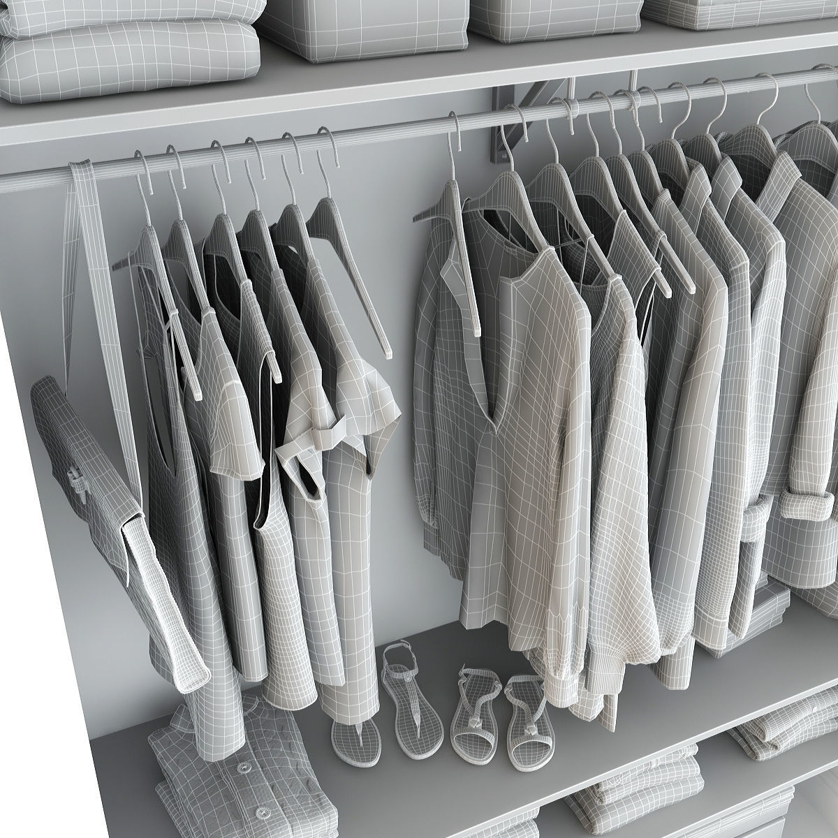Collection of Clothes 9set 3D model_112