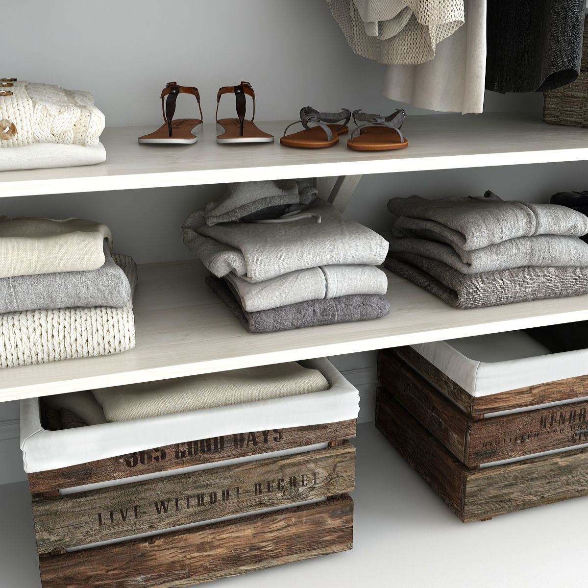 Collection of Clothes 9set 3D model_102