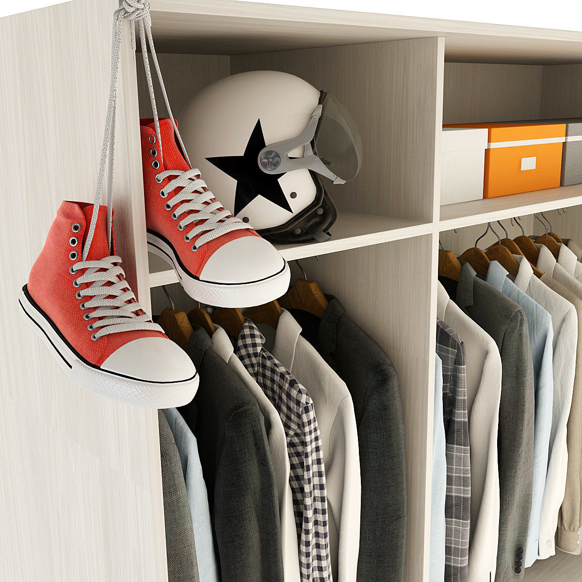 Collection of Clothes 9set 3D model_92