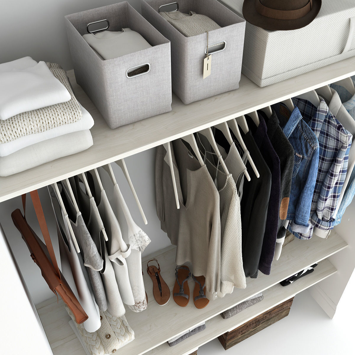 Collection of Clothes 9set 3D model_107