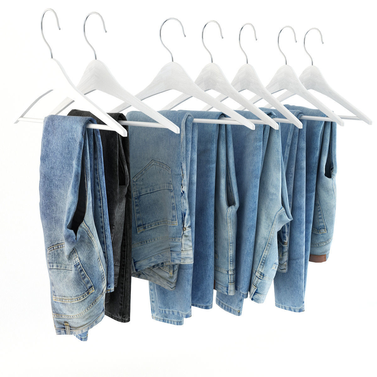 Collection of Clothes 9set 3D model_65