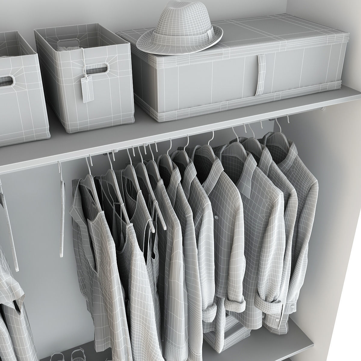 Collection of Clothes 9set 3D model_110