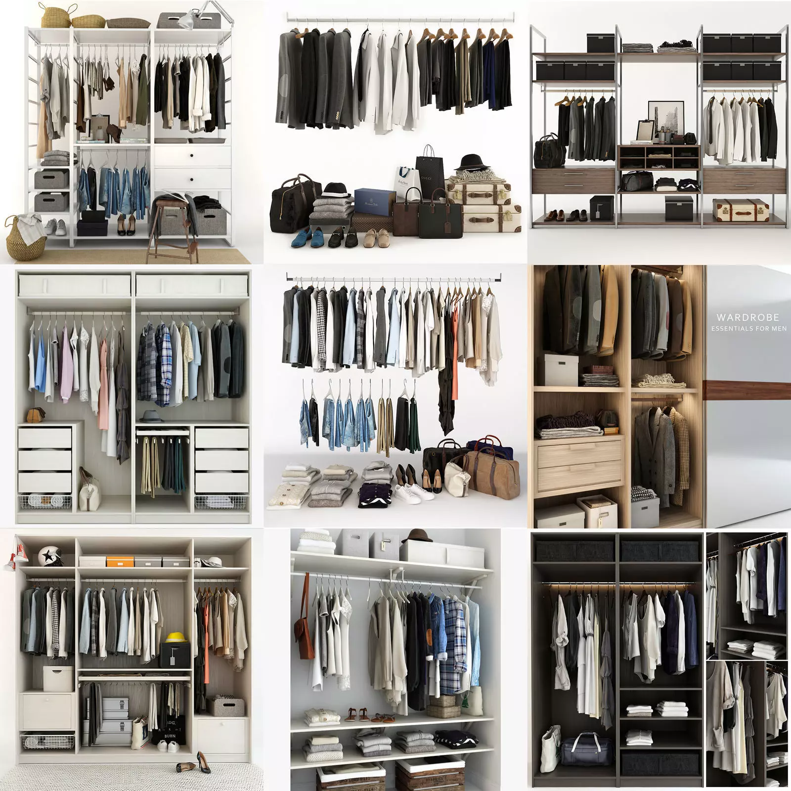 Collection of Clothes 9set 3D model_0