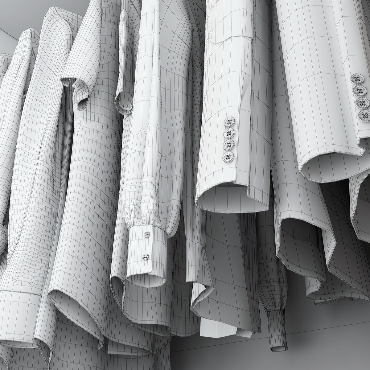 Collection of Clothes 9set 3D model_54