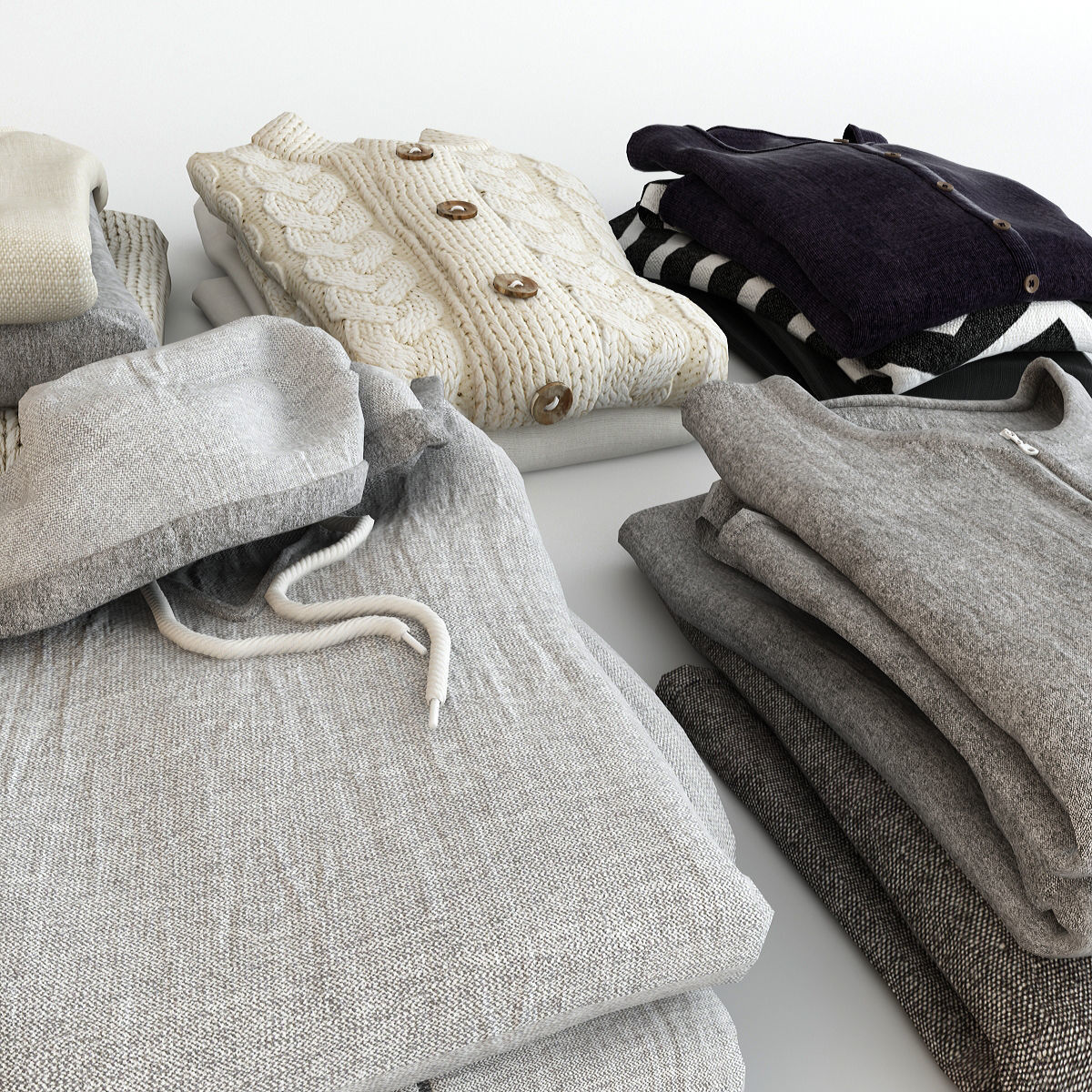 Collection of Clothes 9set 3D model_73