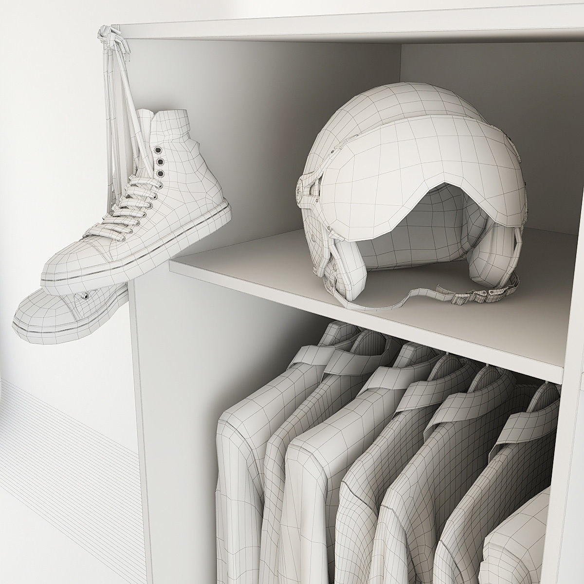 Collection of Clothes 9set 3D model_96