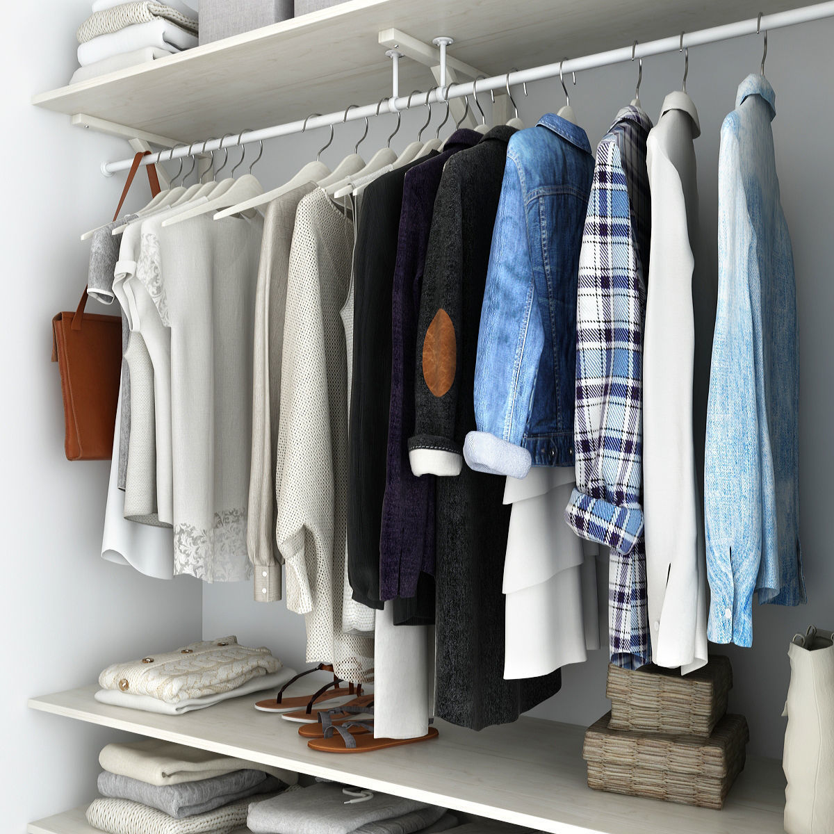 Collection of Clothes 9set 3D model_104