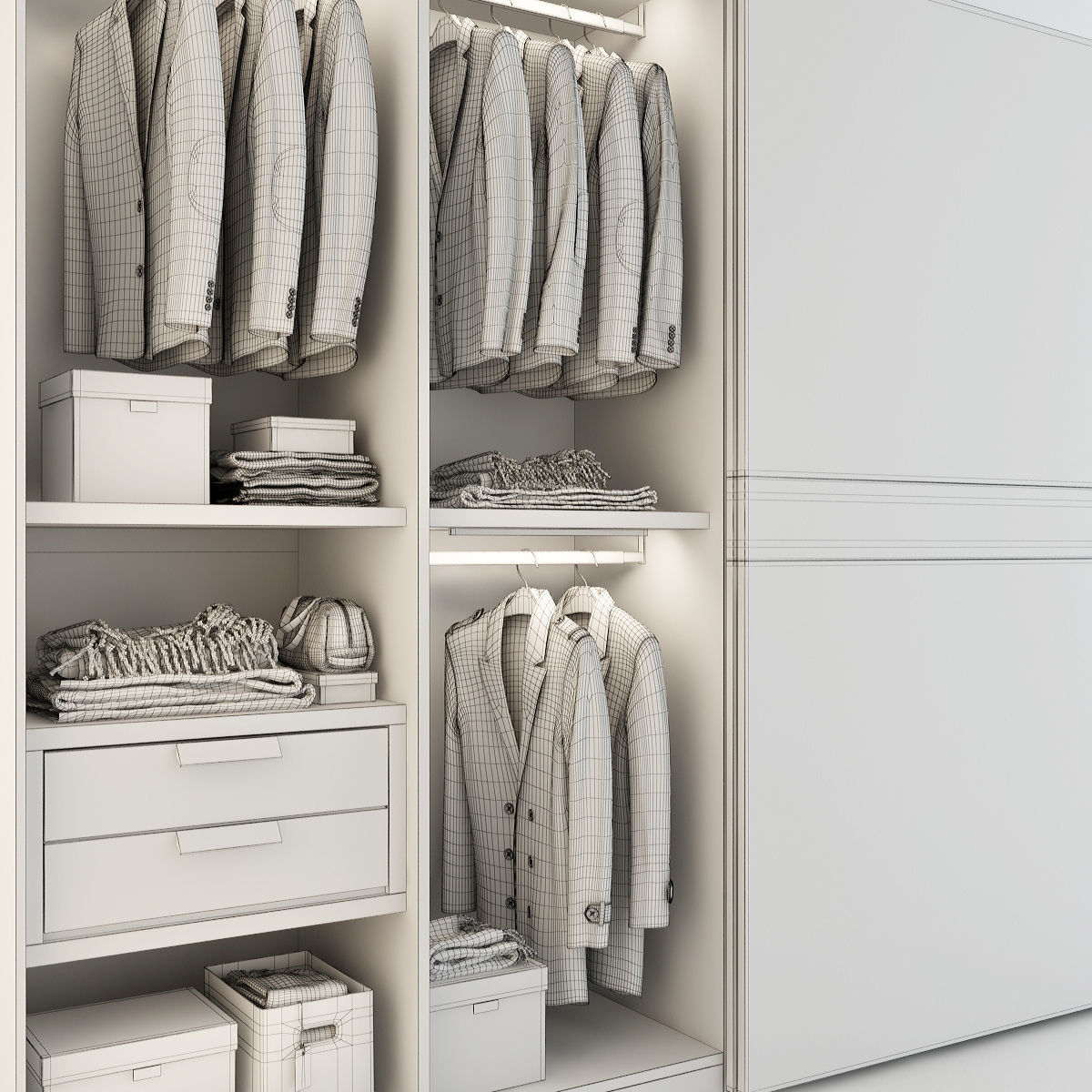 Collection of Clothes 9set 3D model_77