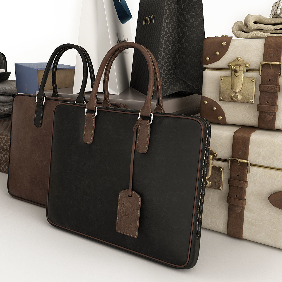 Collection of Clothes 9set 3D model_28