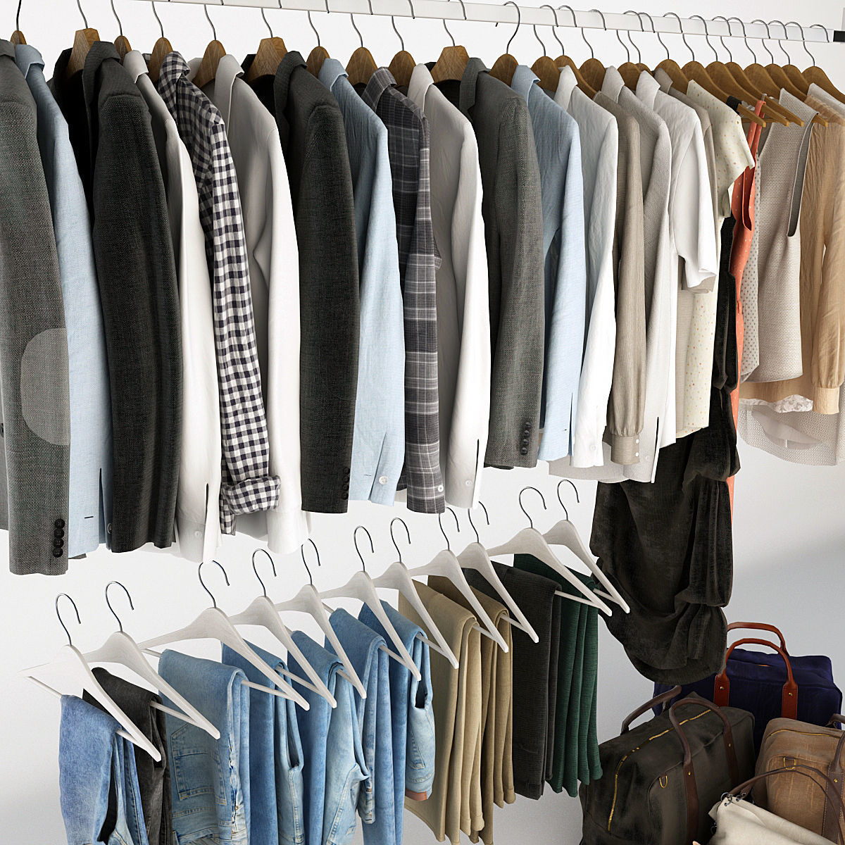 Collection of Clothes 9set 3D model_64