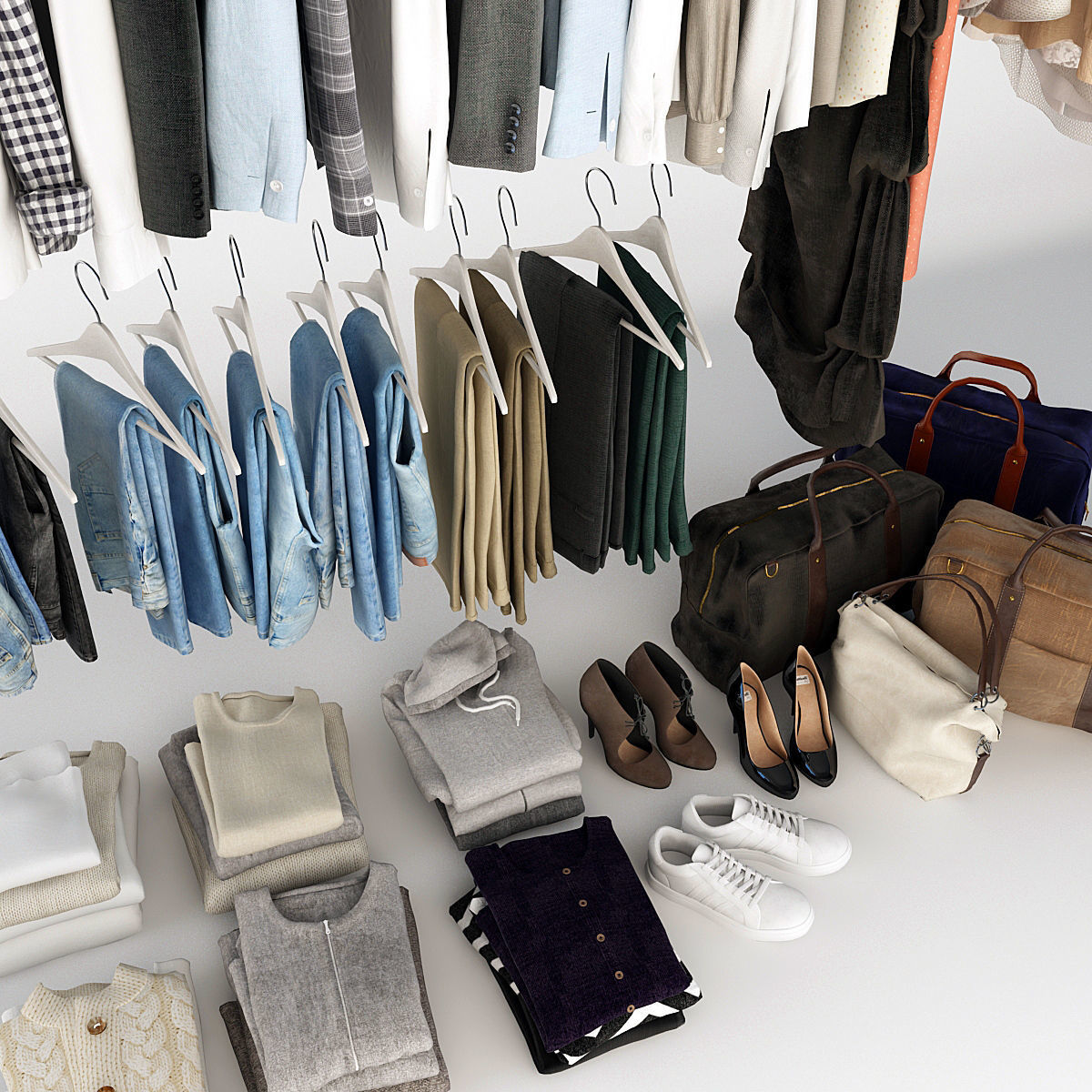 Collection of Clothes 9set 3D model_62