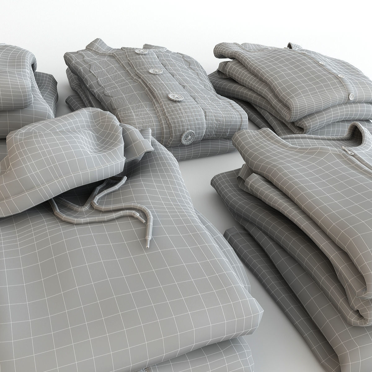 Collection of Clothes 9set 3D model_74