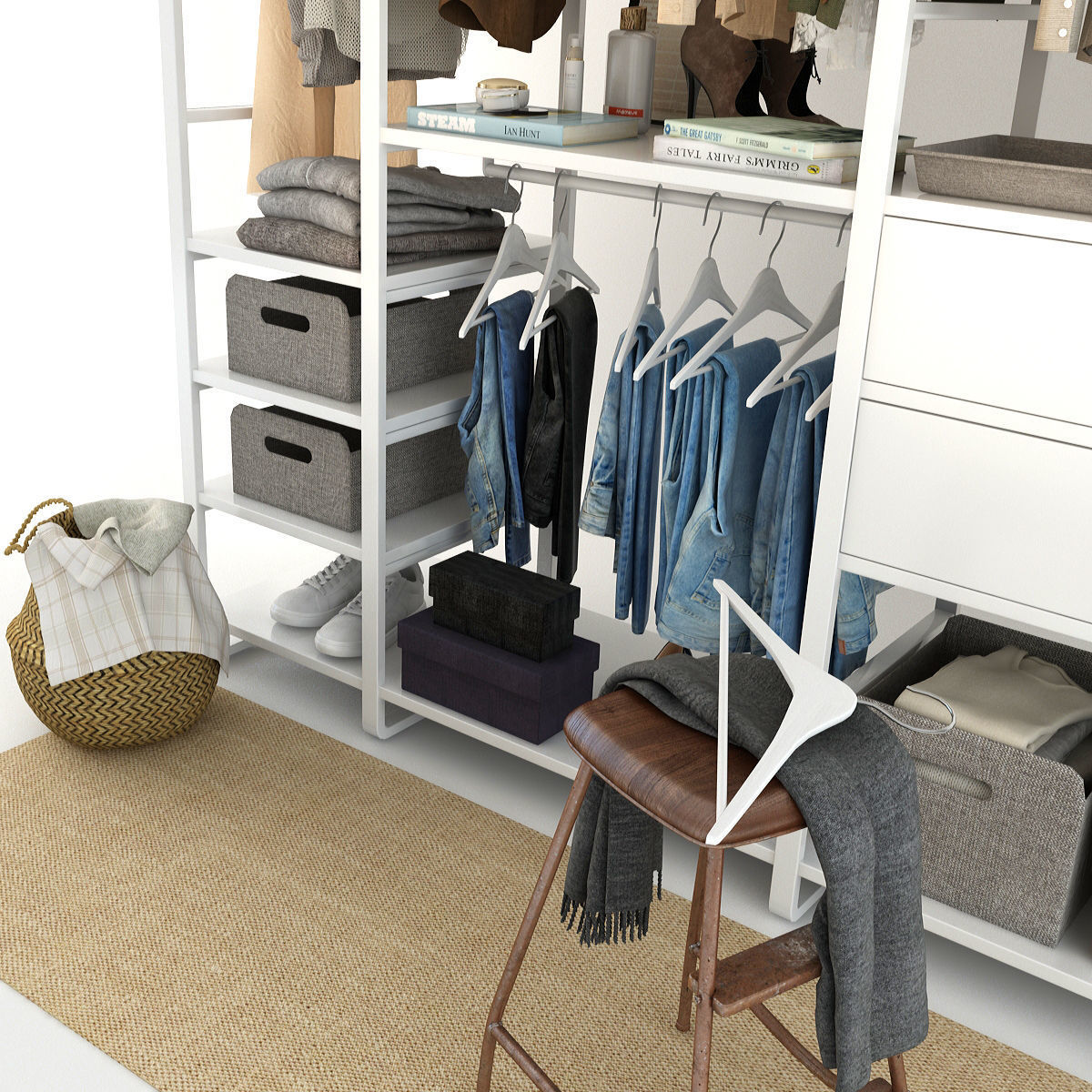 Collection of Clothes 9set 3D model_5