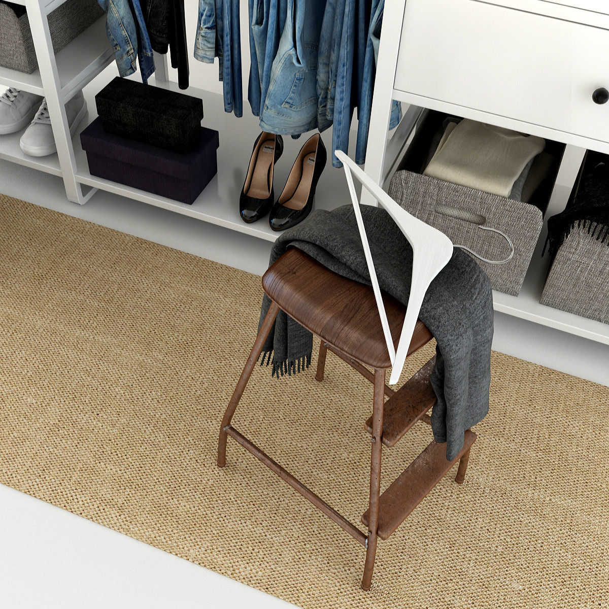 Collection of Clothes 9set 3D model_6