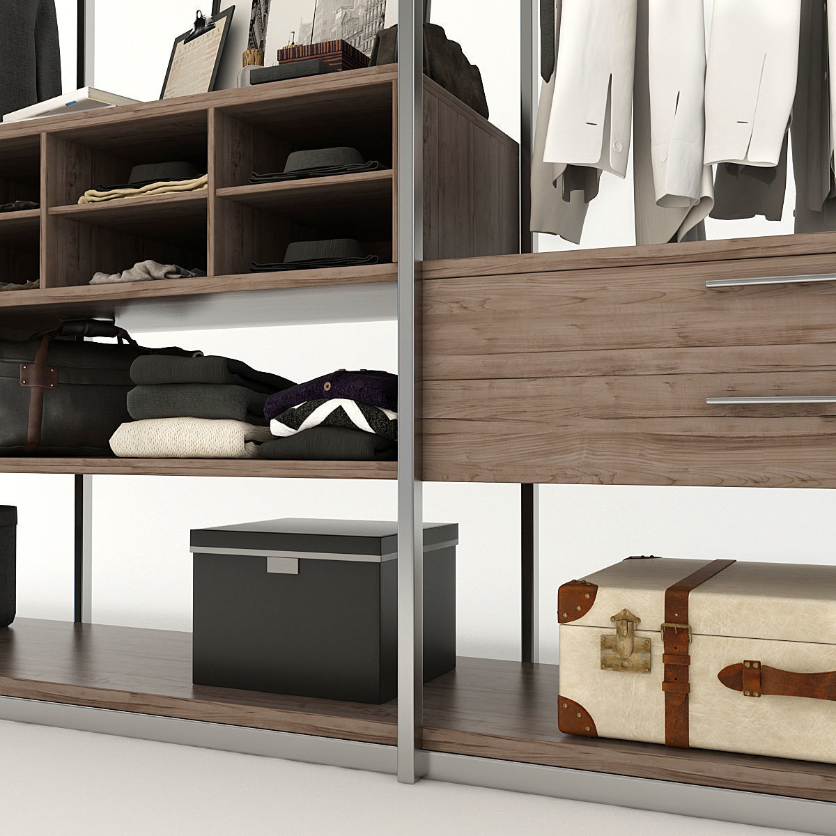 Collection of Clothes 9set 3D model_40