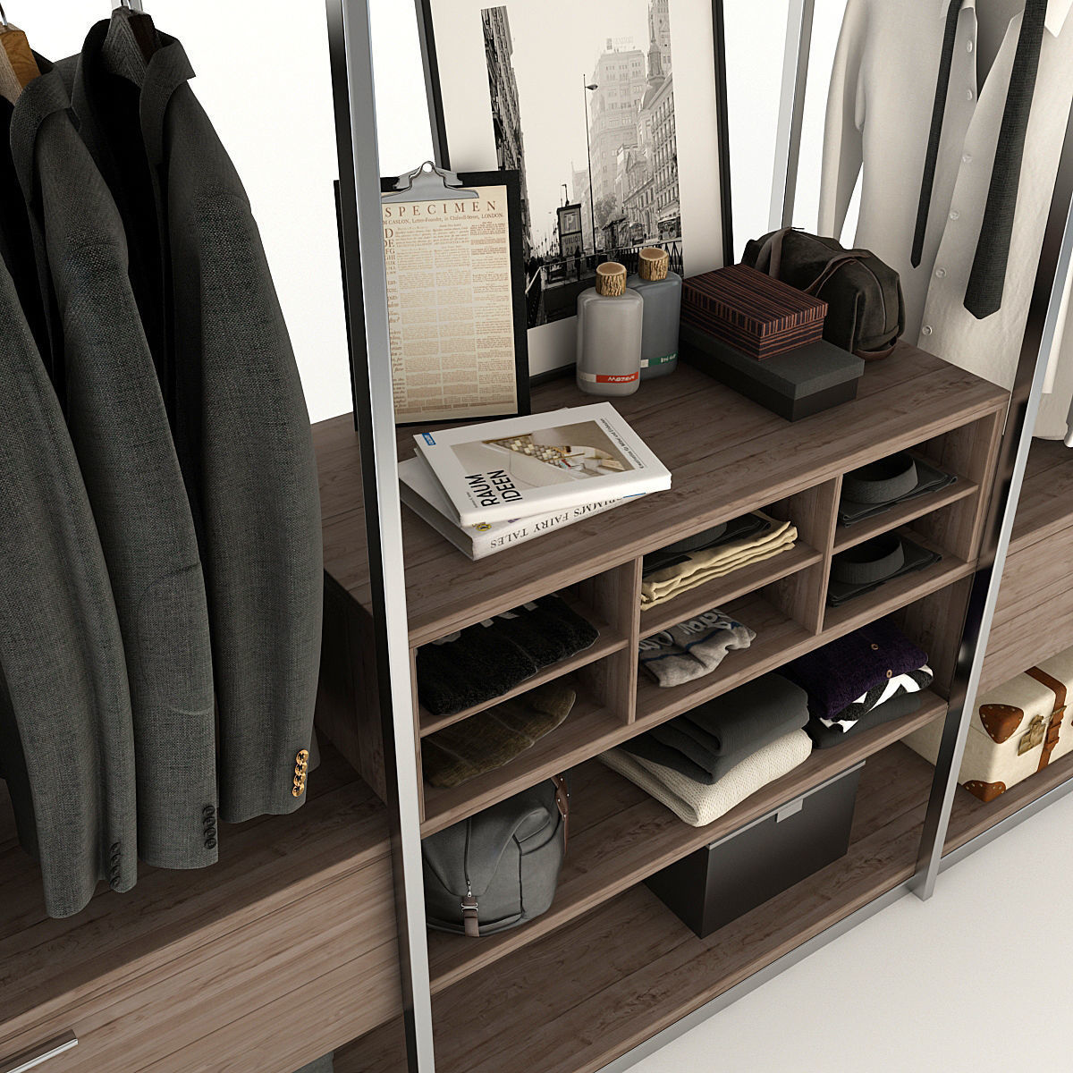 Collection of Clothes 9set 3D model_38