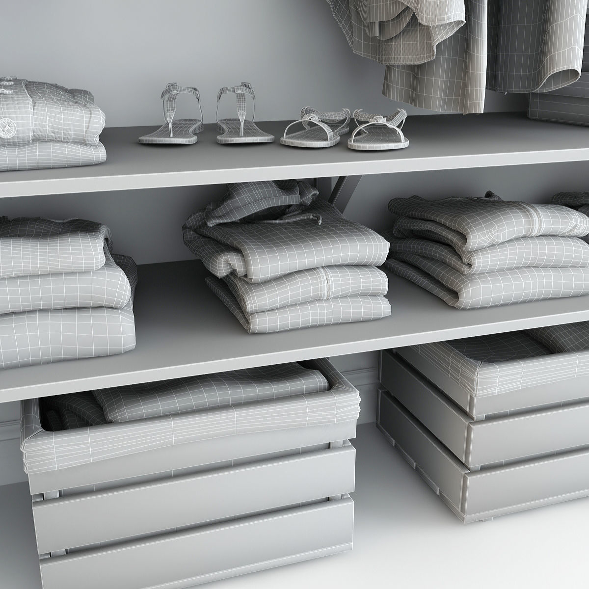 Collection of Clothes 9set 3D model_103