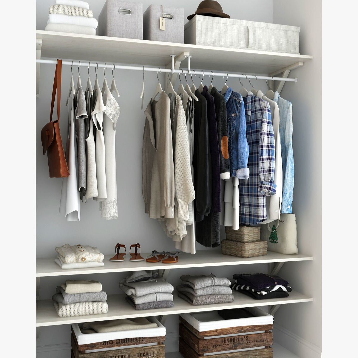 Collection of Clothes 9set 3D model_99