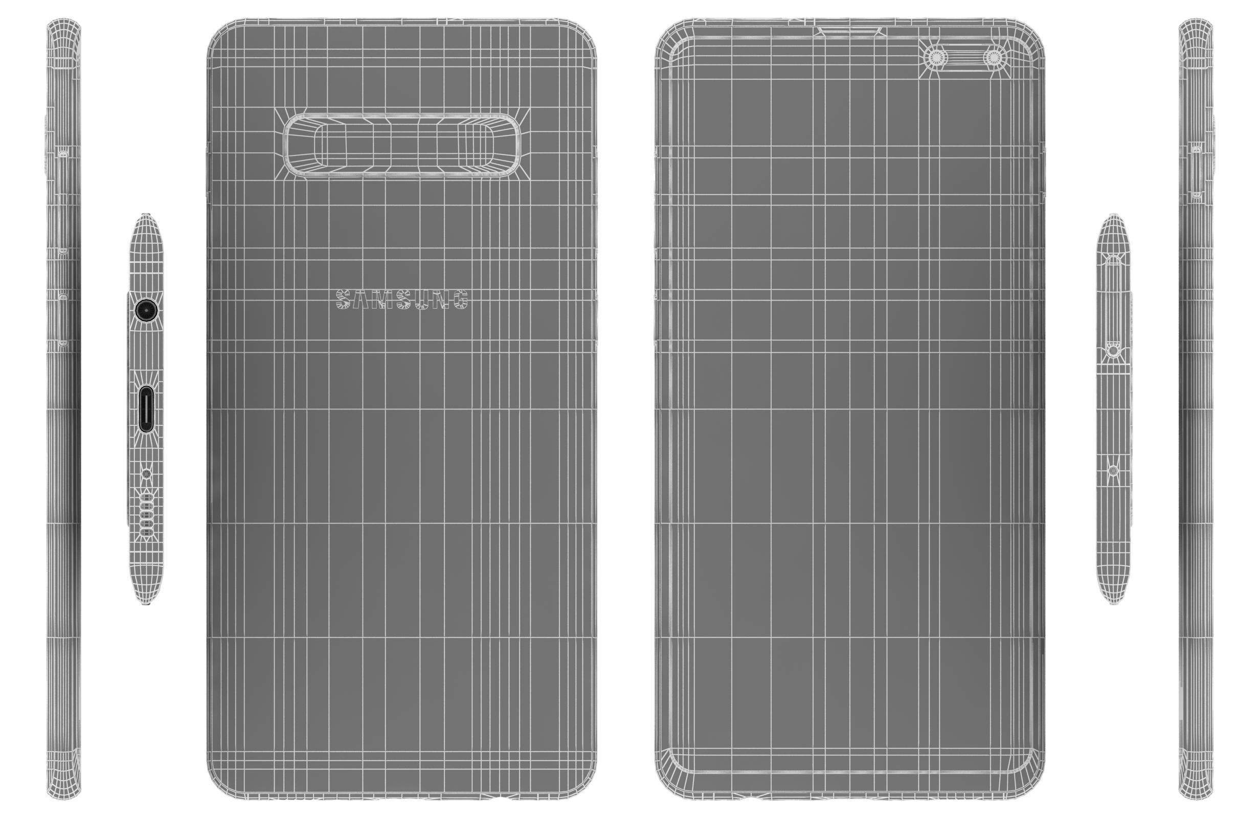Samsung Galaxy S10 Plus Prism Black 3D model_11