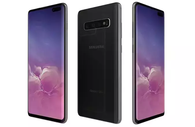 Samsung Galaxy S10 Plus Prism Black 3D model Samsung Galaxy S10 Plus Prism Black 3D model