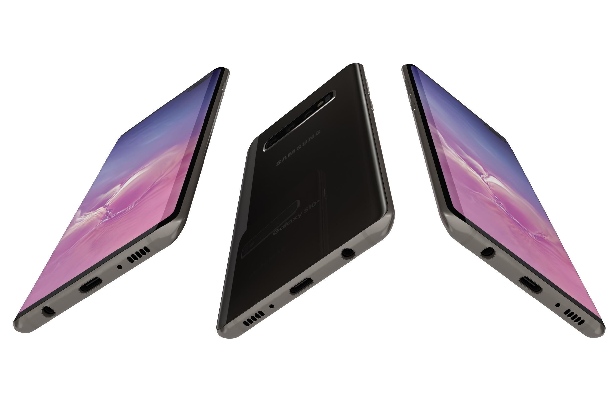 Samsung Galaxy S10 Plus Prism Black 3D model_2