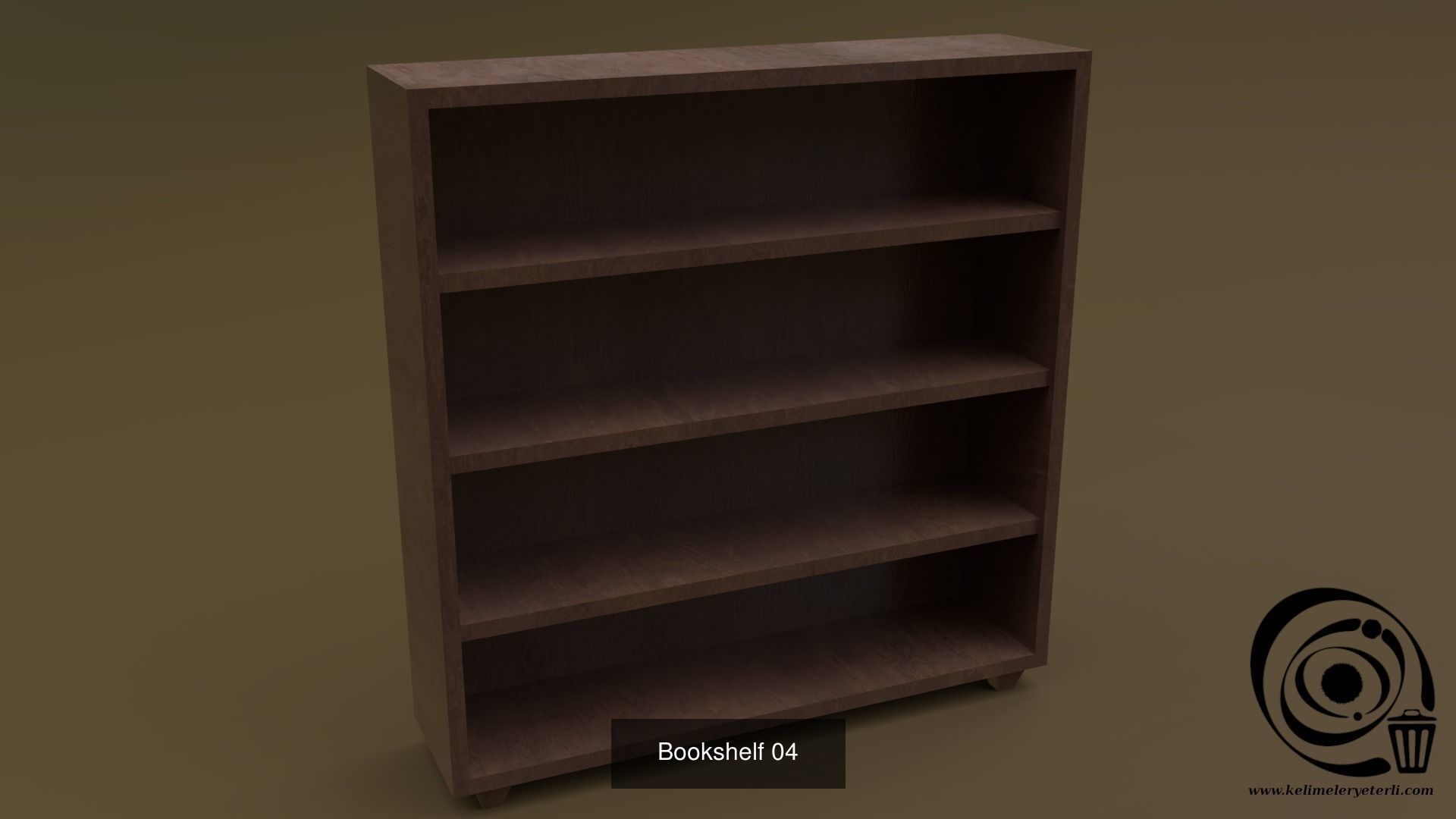 Bookshelf Set 01 3D Model Collection_8