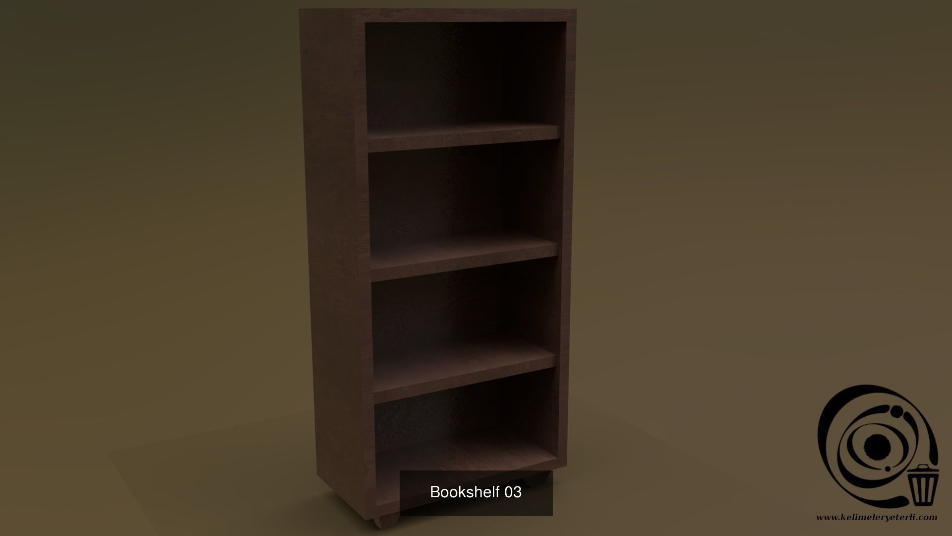 Bookshelf Set 01 3D Model Collection_6
