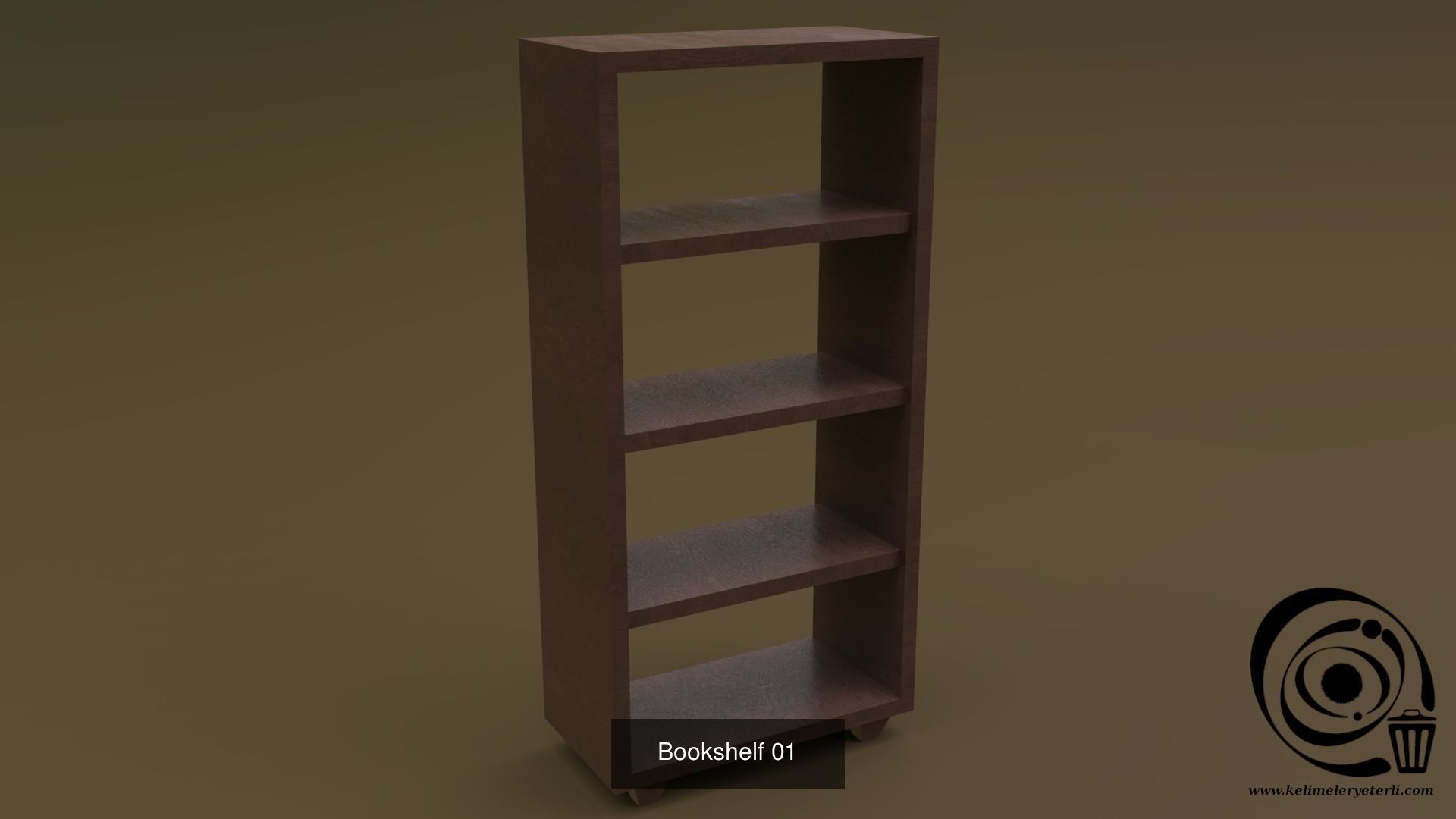 Bookshelf Set 01 3D Model Collection_2