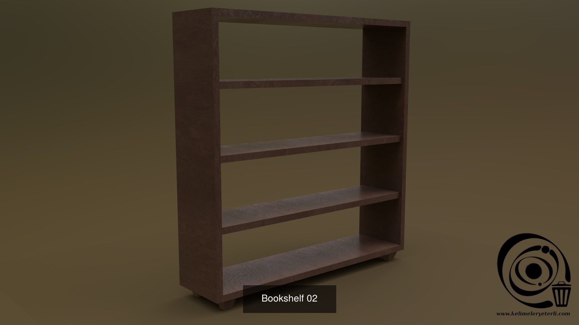 Bookshelf Set 01 3D Model Collection_5