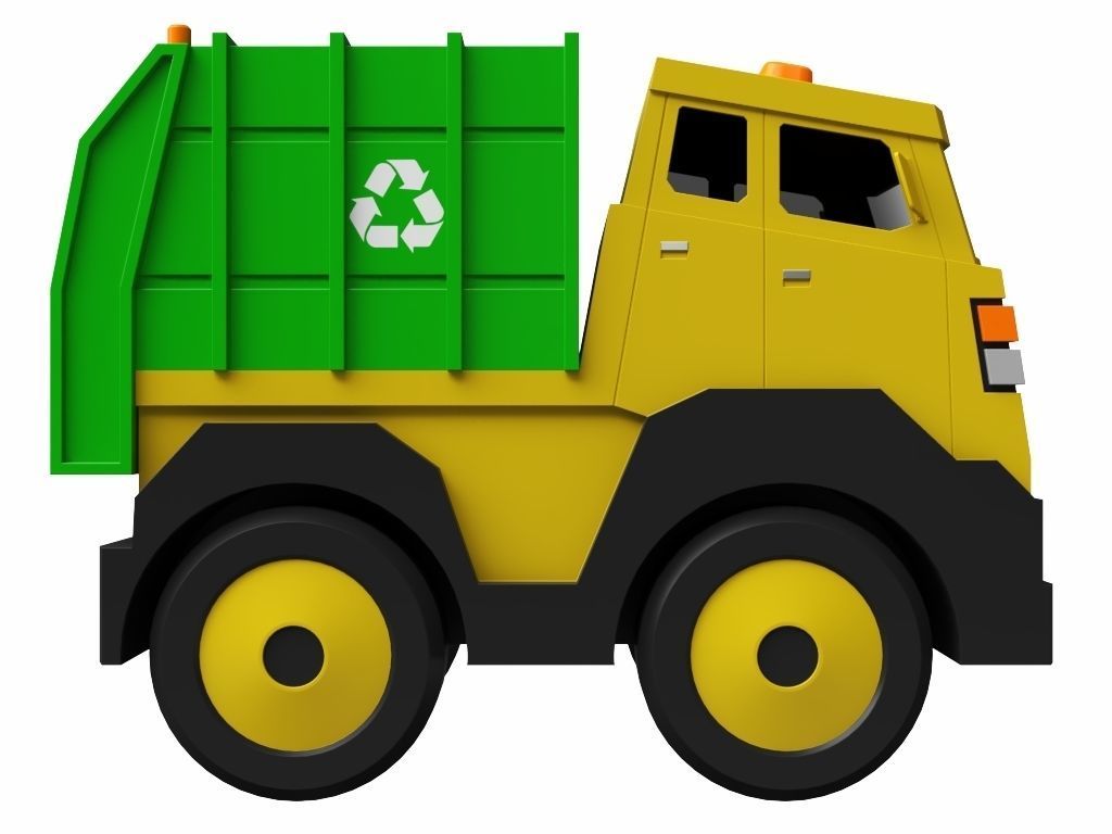 Toy Garbage Truck 3D model_1