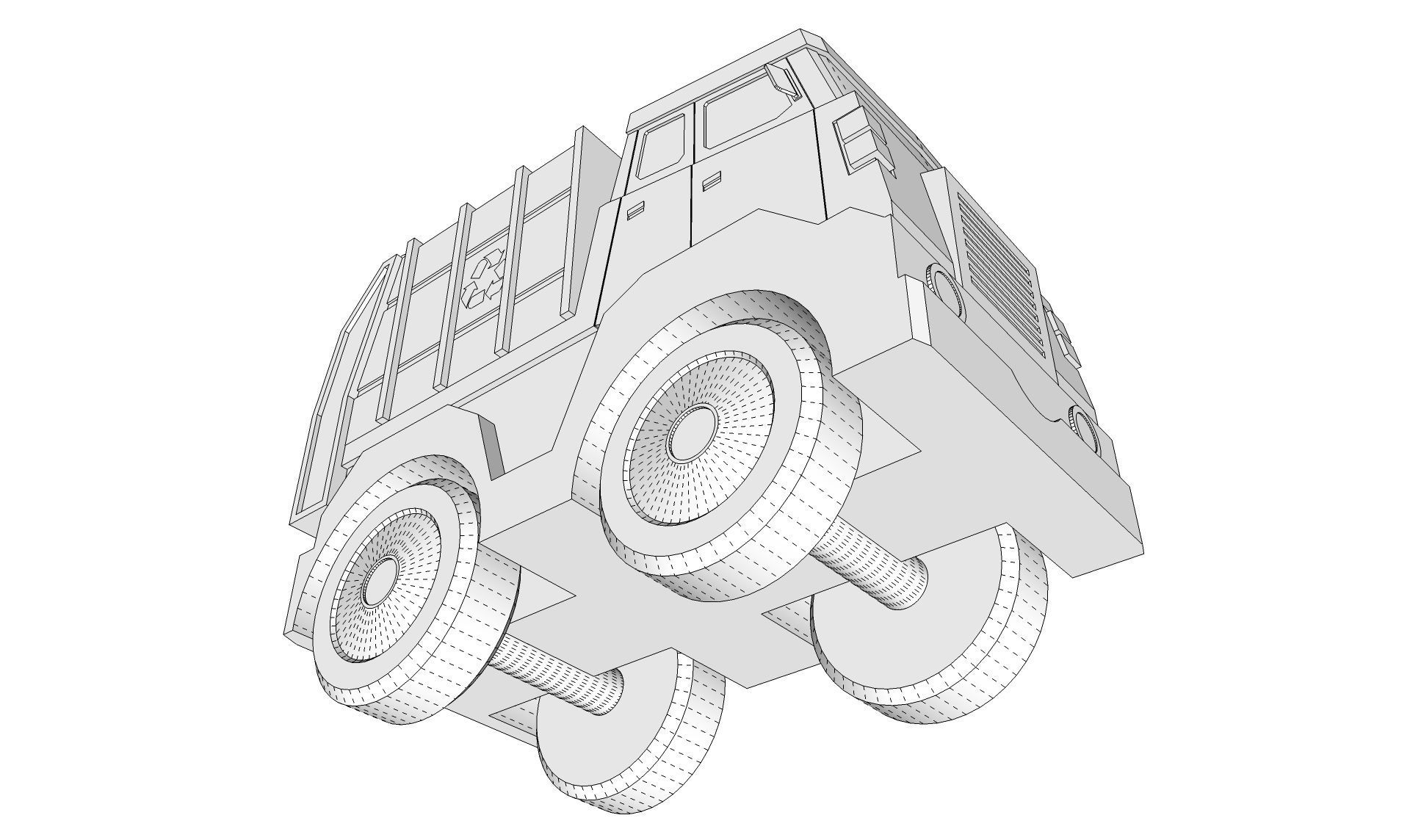 Toy Garbage Truck 3D model_20