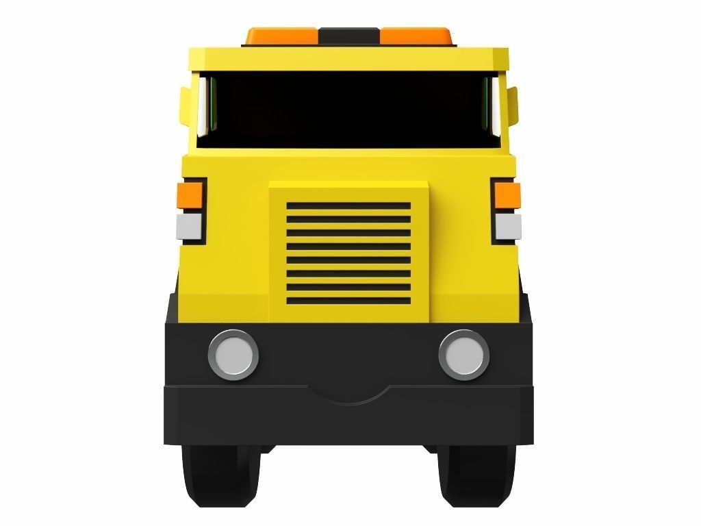 Toy Garbage Truck 3D model_7