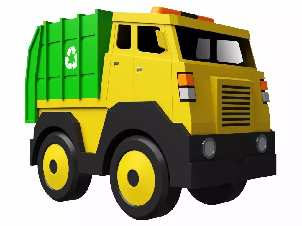 Toy Garbage Truck 3D model_0