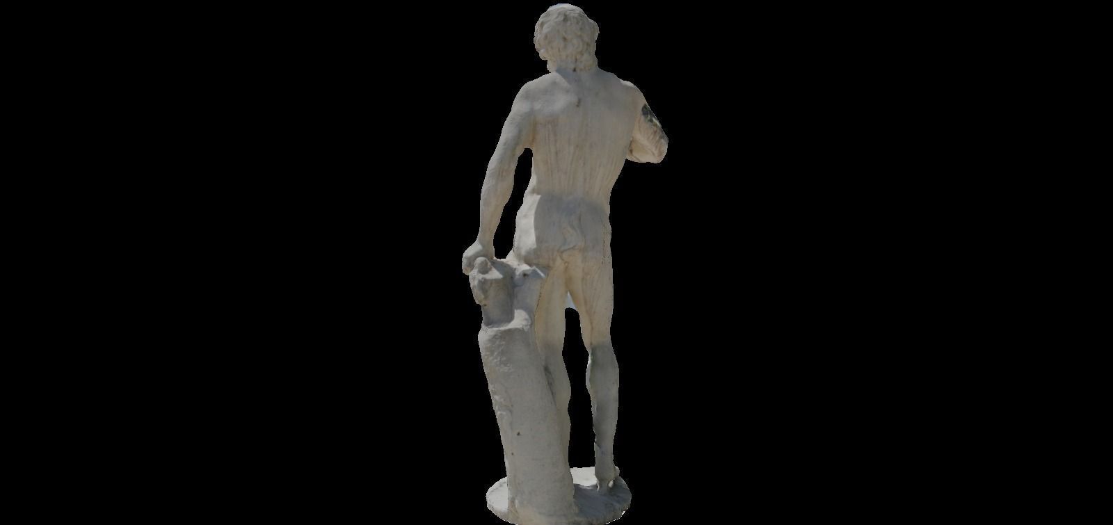 Roman statue from the jardin de la fontaine Nimes in France 3D print model_4