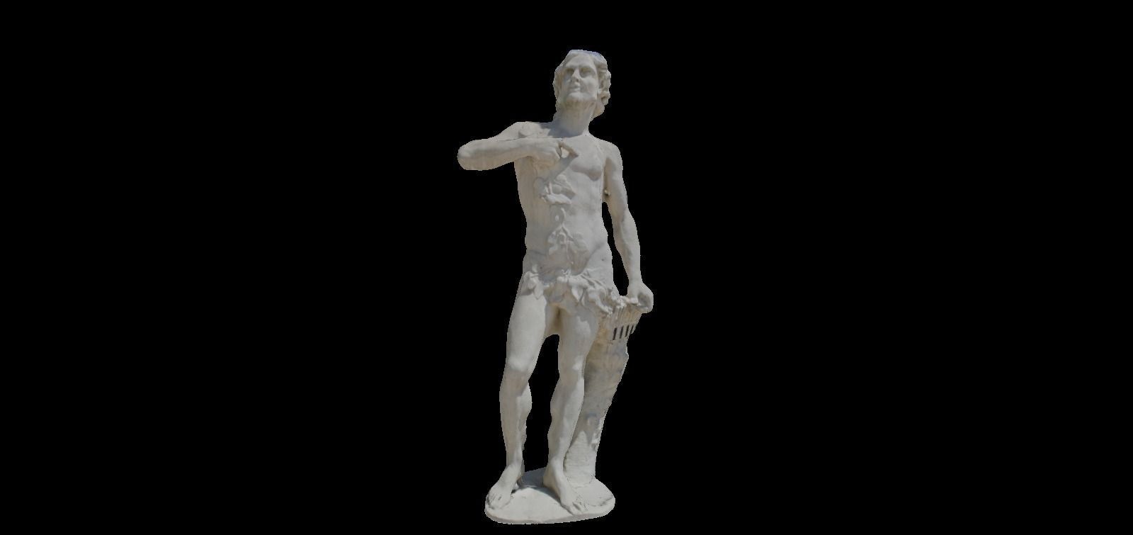 Roman statue from the jardin de la fontaine Nimes in France 3D print model_1