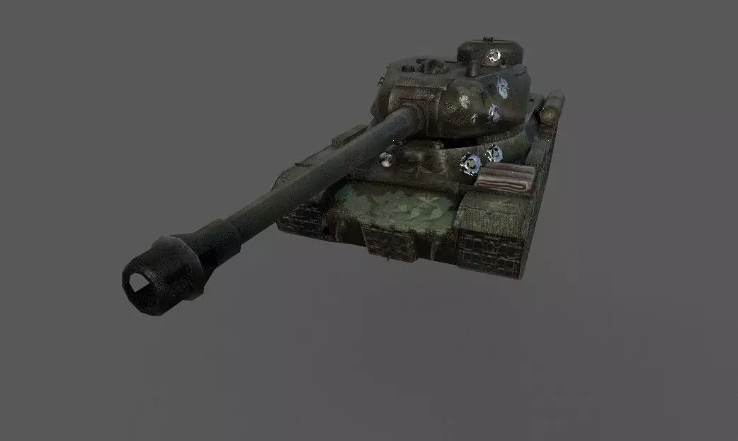 tank IS Low-poly 3D model_0