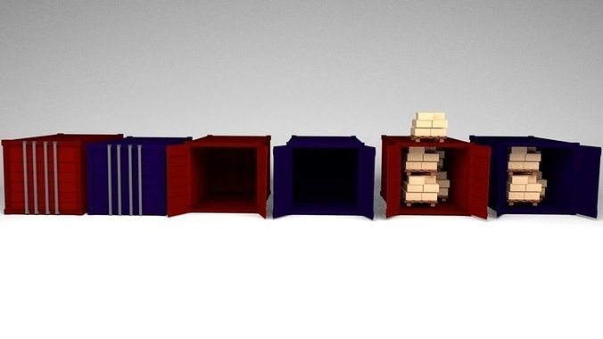 6 pcs container and 1 transporter box Free 3D print model