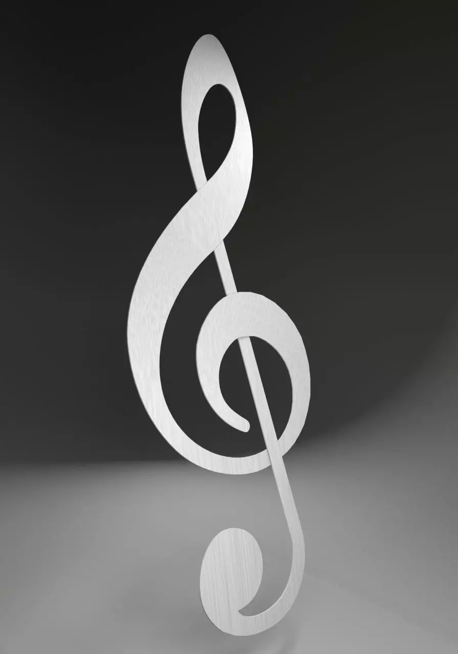 Treble clef 3D model_0
