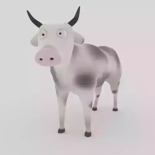 Rigged and Animated Cow