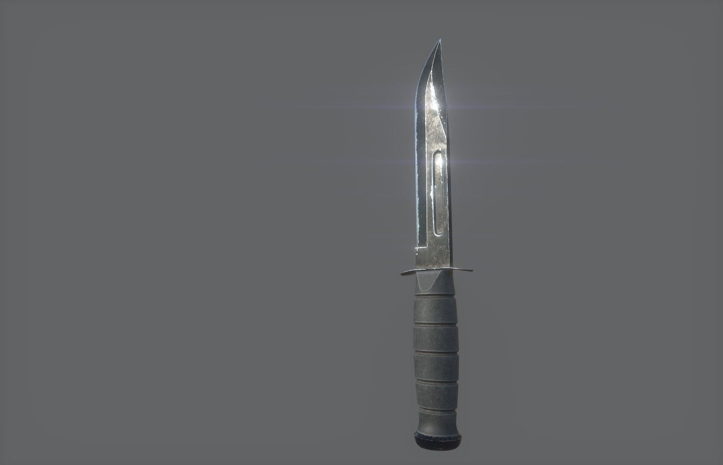 Military K-Bar  Knife  Low-poly 3D model_2