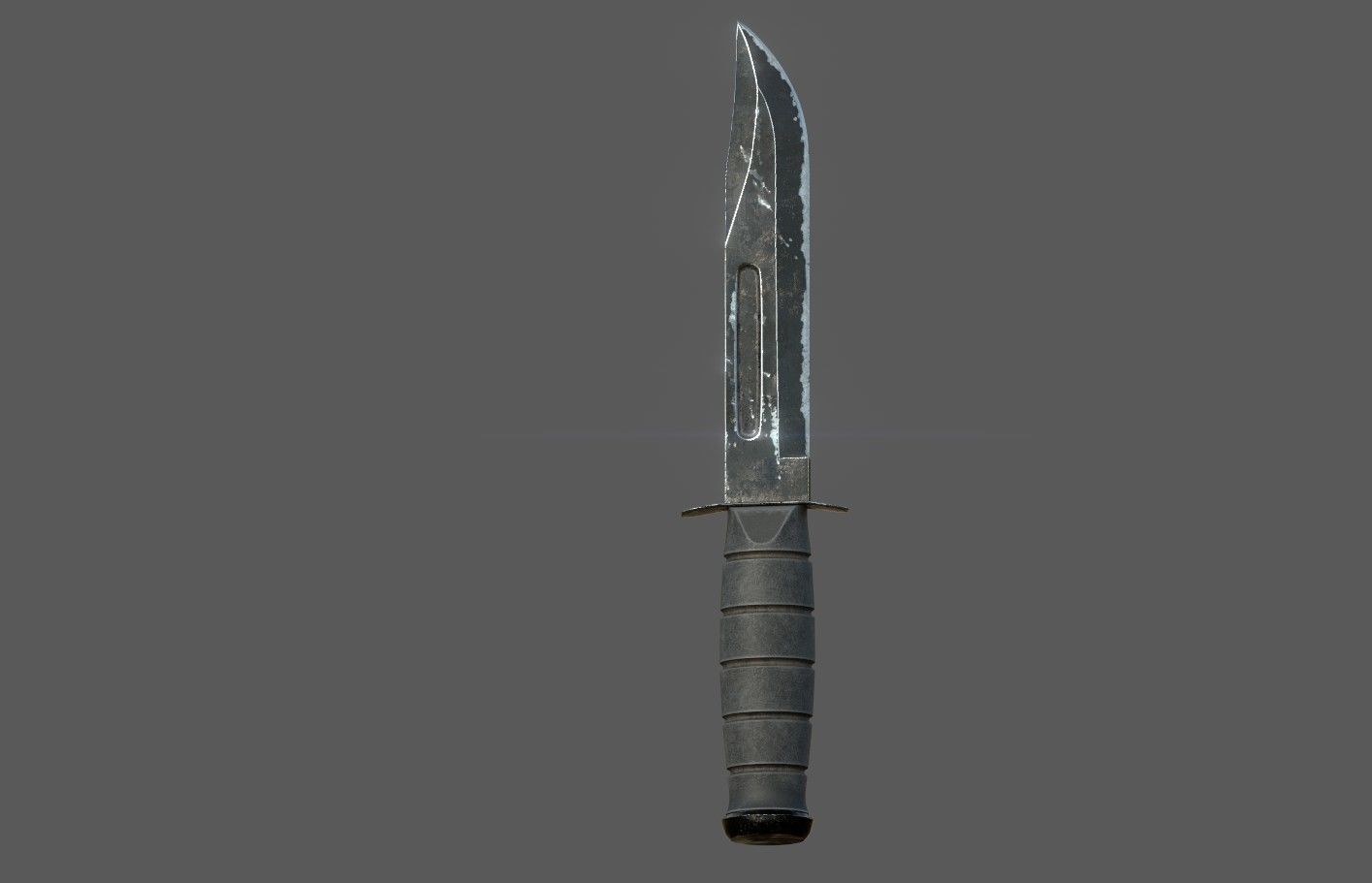Military K-Bar  Knife  Low-poly 3D model_1
