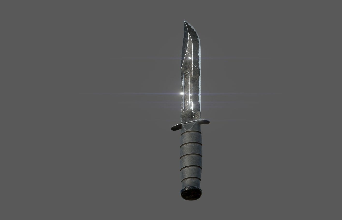 Military K-Bar  Knife  Low-poly 3D model_3