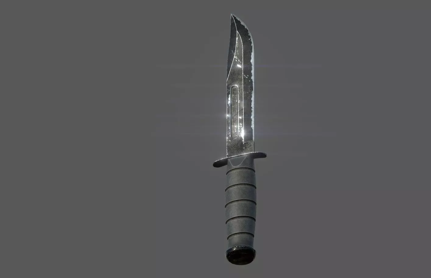 Military K-Bar  Knife  Low-poly 3D model_0