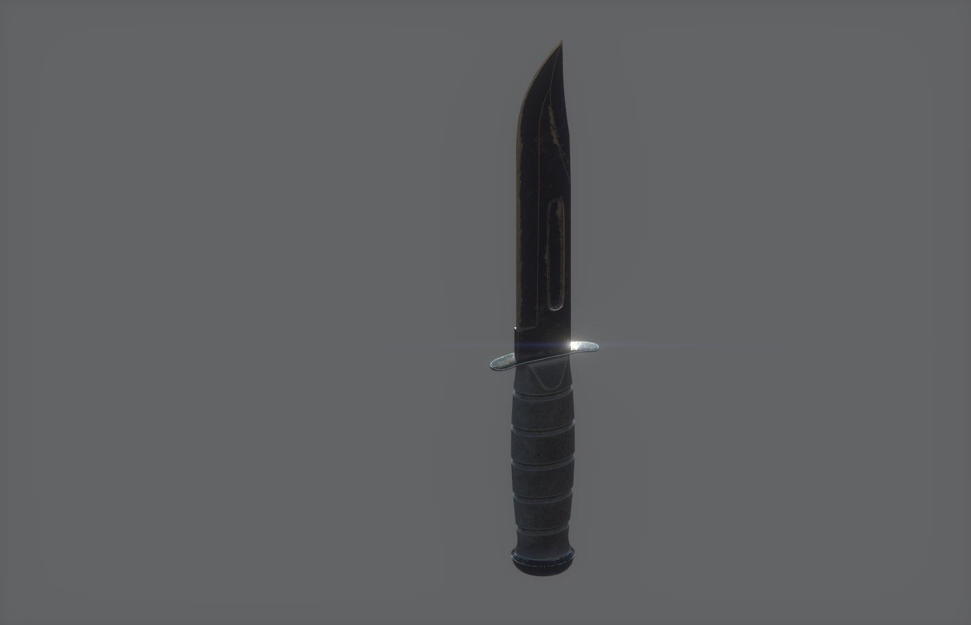 Military K-Bar  Knife  Low-poly 3D model_4